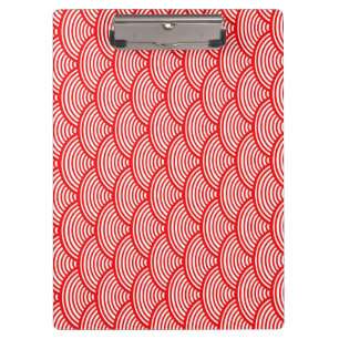 Red Japanese Wave Klemmbrett