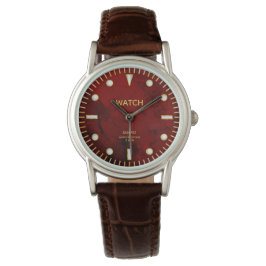 Red Jasper Jade Dial Individuelle Name Armbanduhr