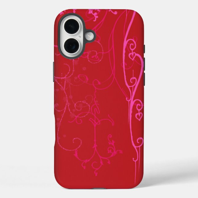 Red Jazzy iPhone Fälle iPhone 16 Plus Hülle (Rückseite)