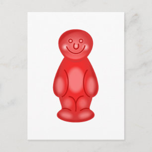 Red Jelly Baby Postkarte