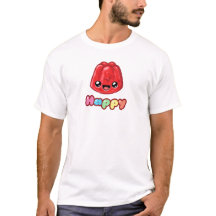 Red Jelly Happy Text - Happy Jump