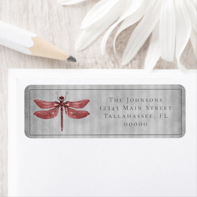 Red Jeweled Dragonfly Wedding (Insitu)