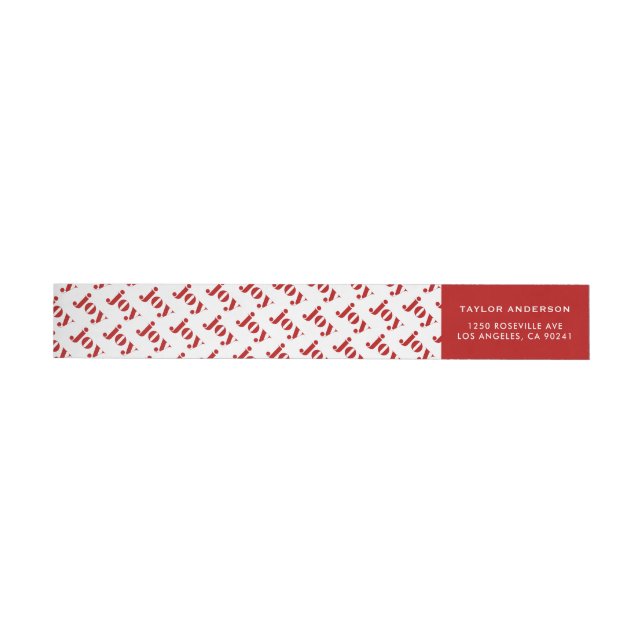 Red JOY Bold Typografy Moderne Weihnachten (Person)