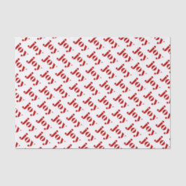 Red JOY Bold Typografy Pattern Moderne Weihnachten Seidenpapier