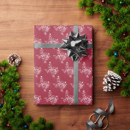 Red Joy Holiday Blätter Texas Shape Geschenkpapier