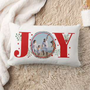 Red Joy mit Beeren Weihnachts-Foto Lendenkissen