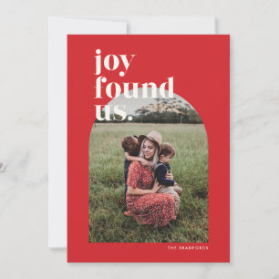 Red Joy Nous A Trouvé Carte De Vacances Photo Arch