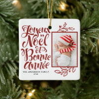 Red Joyeux Noël und Bonne Année Foto