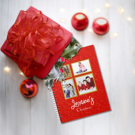 Red Joyoux Weihnachten Foto Book Notizblock
