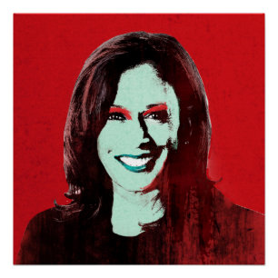 Red Kamala Harris Pop Poster