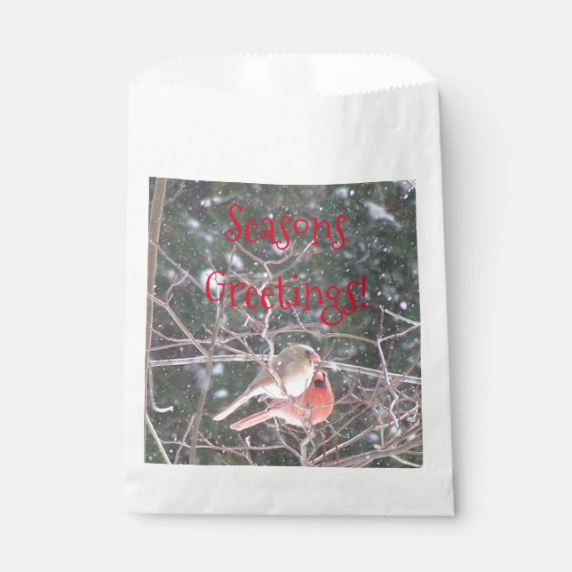 Red Kardinal Bird Geschenktütchen (Vorderseite)