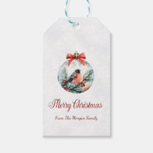 Red Kardinal Bird Holly Berry Ball Weihnachten