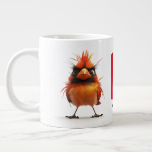 Red Kardinal Bird Jumbo-Tasse
