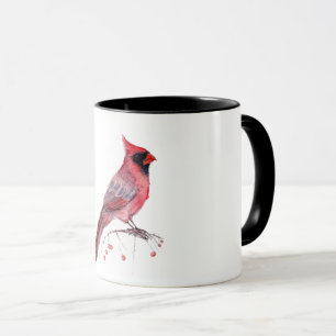 Red Kardinal Bird Tasse