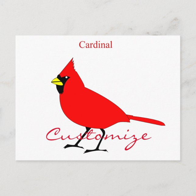 Red Kardinal Bird Thunder_Cove Postkarte (Vorderseite)