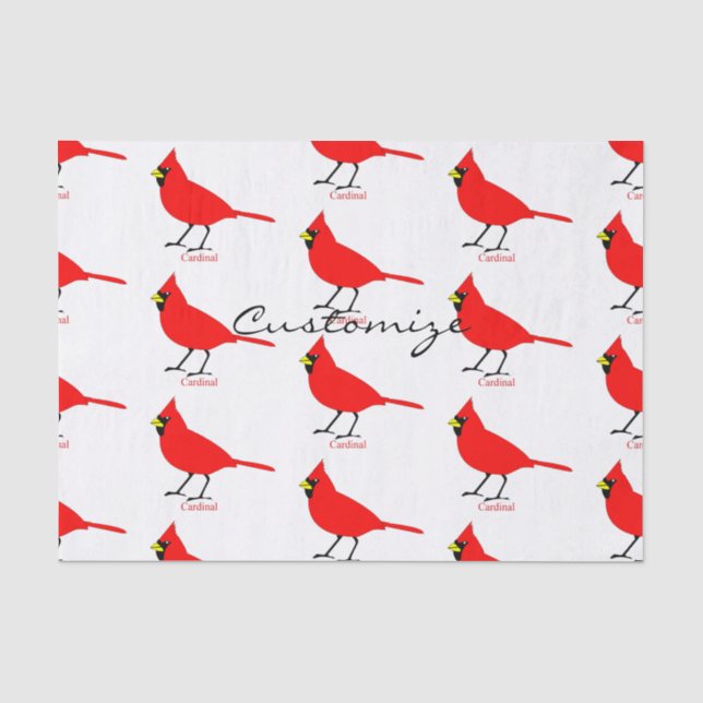 Red Kardinal Bird Thunder_Cove Seidenpapier (Vorderseite)