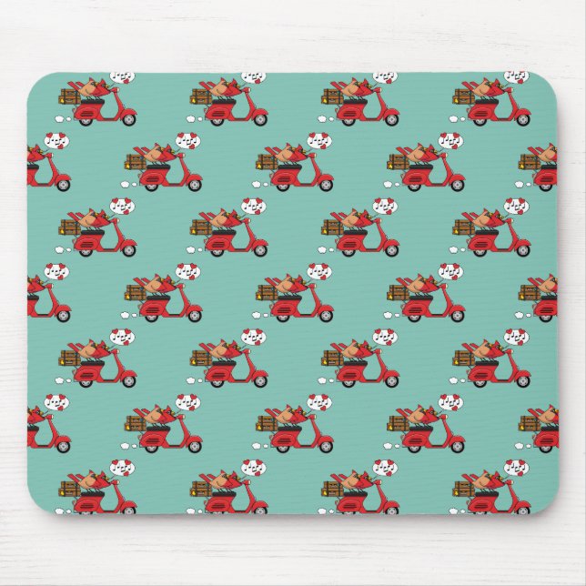 Red Kardinal Lovers on Scooter Mousepad (Vorne)