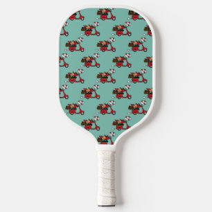 Red Kardinal Lovers on Scooter Pickleball Schläger