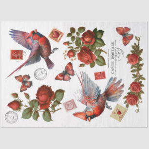 Red Kardinals Clipart Tissue Paper Seidenpapier