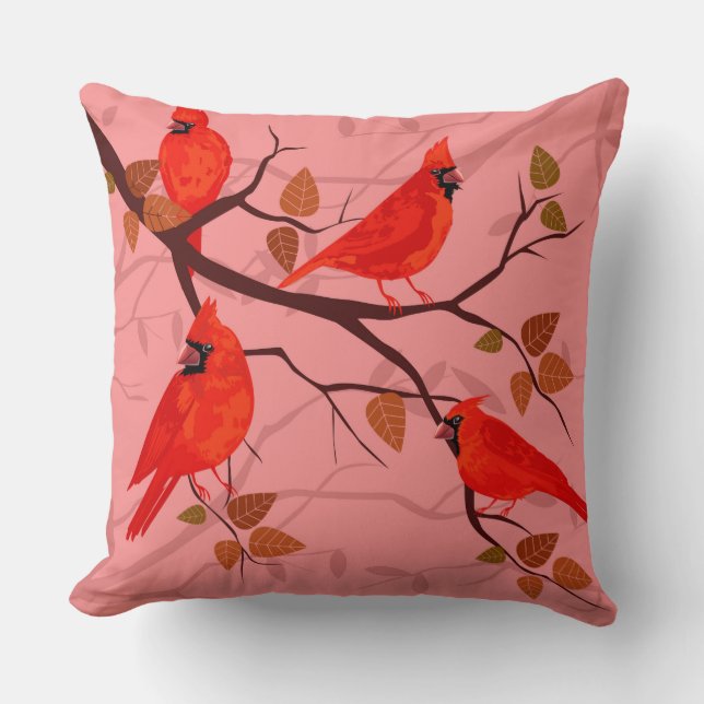 Red Kardinals Pillow Kissen (Vorderseite)