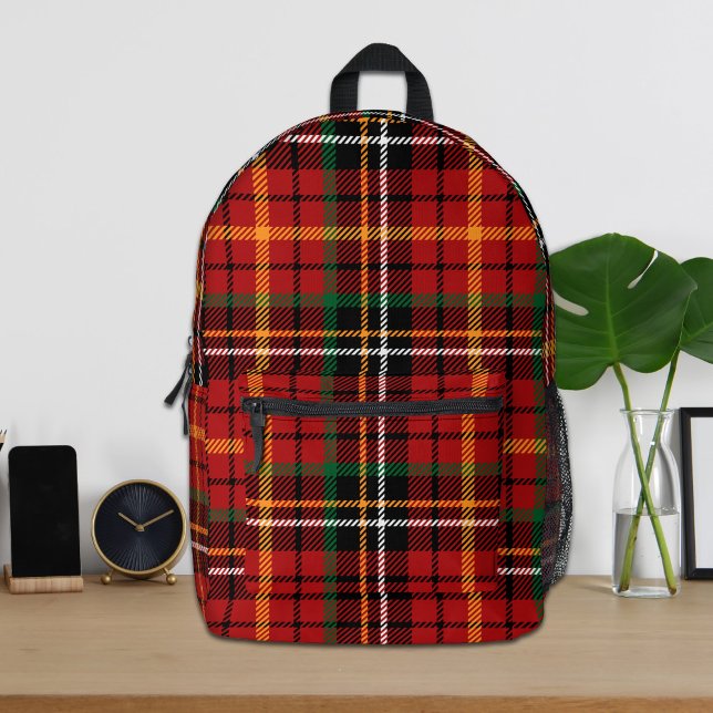 Red Kariert Backpack Bedruckter Rucksack (Von Creator hochgeladen)