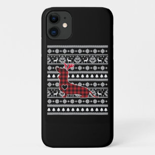 Red Kariert Buffalo Dackel Dog Weihnachten Case-Mate iPhone Hülle