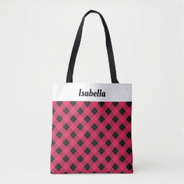 Red Kariert Buffalo Karo Weihnachten Shopping Cust Tasche