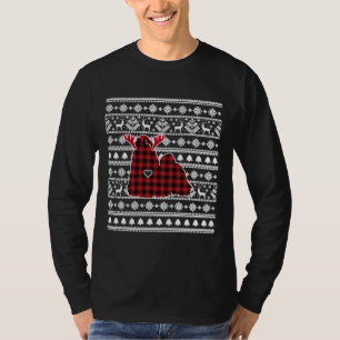 Red Kariert Buffalo Spitz Dog Christmas Pajamas T-Shirt