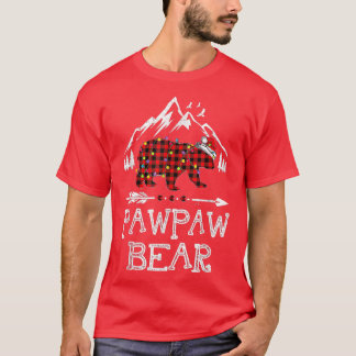 Red Kariert Christmas Pajama Pawpaw Family Bear Ch T-Shirt