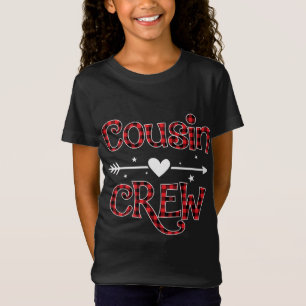 Red Kariert Cousin Crew Funny Family Matching Chri T-Shirt