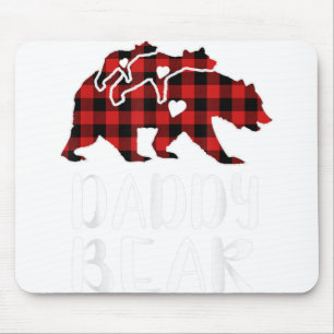 Red Kariert Daddy Bear Buffalo Matching Family Paj Mousepad