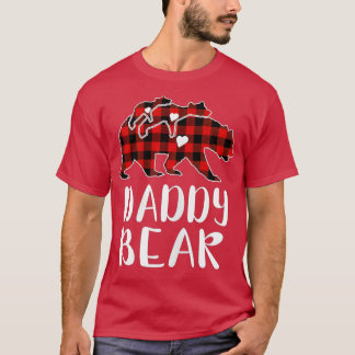 Red Kariert Daddy Bear Buffalo Matching Family Paj T-Shirt