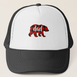 Red Kariert Daddy Bear Buffalo Matching Family Paj Truckerkappe
