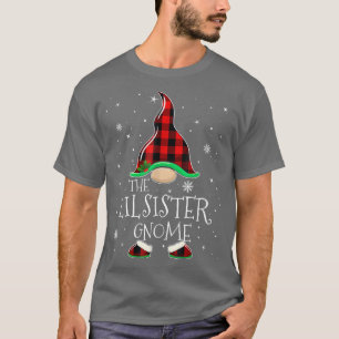 Red Kariert, die Lil Sister Gnome Familie Weihnach T-Shirt