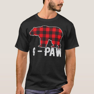 Red Kariert G Paw Buffalo Matching Family Pop Paja T-Shirt