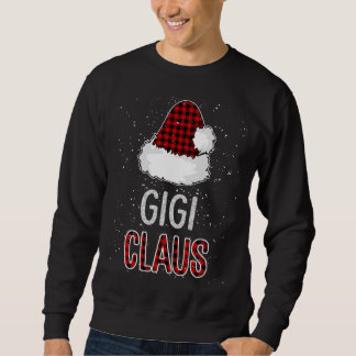 Red Kariert Gigi Claus - Matching Family Funny Chr Sweatshirt