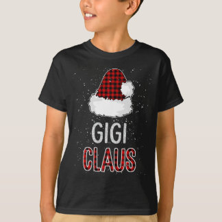 Red Kariert Gigi Claus - Matching Family Funny Chr T-Shirt