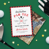 Red Kariert Golf Themed Graduation Party