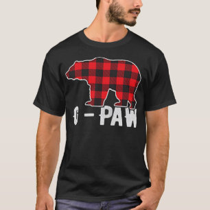 Red Kariert GPaw Buffalo Matching Family Pop Pajam T-Shirt