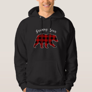 Red Kariert Grammy Bär Matching Family Buffalo Chr Hoodie