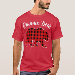 Red Kariert Grannie Bear Matching Buffalo Family P T-Shirt