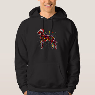 Red Kariert Great Dane Dog Weihnachten Pajamas Xma Hoodie