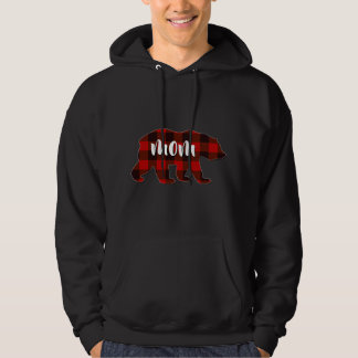 Red Kariert Mama Buffalo Matching Family Mama Paja Hoodie