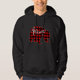 Red Kariert Meme Bear Matching Pajama Buffalo Fami Hoodie