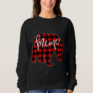 Red Kariert Meme Bear Matching Pajama Buffalo Fami Sweatshirt