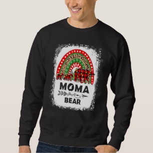 Red Kariert Moma Bär Weihnachtsraenbogen Pajama Ma Sweatshirt