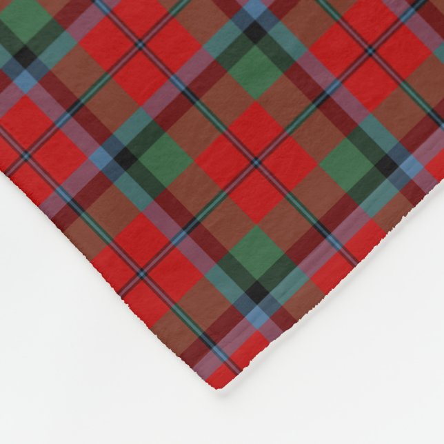 Red Kariert Naughton MacNaughton Tartan Fleecedecke (Ecke)