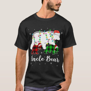 Red Kariert Oncle Bär Pajama Matching Family Chris T-Shirt