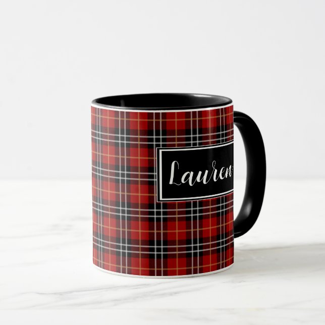 Red Kariert Pajamas Tasse (VorderseiteRechts)