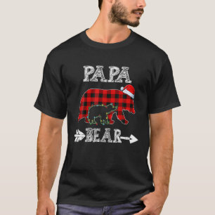 Red Kariert Papa Bear Kid Weihnachten Weihnachtsma T-Shirt